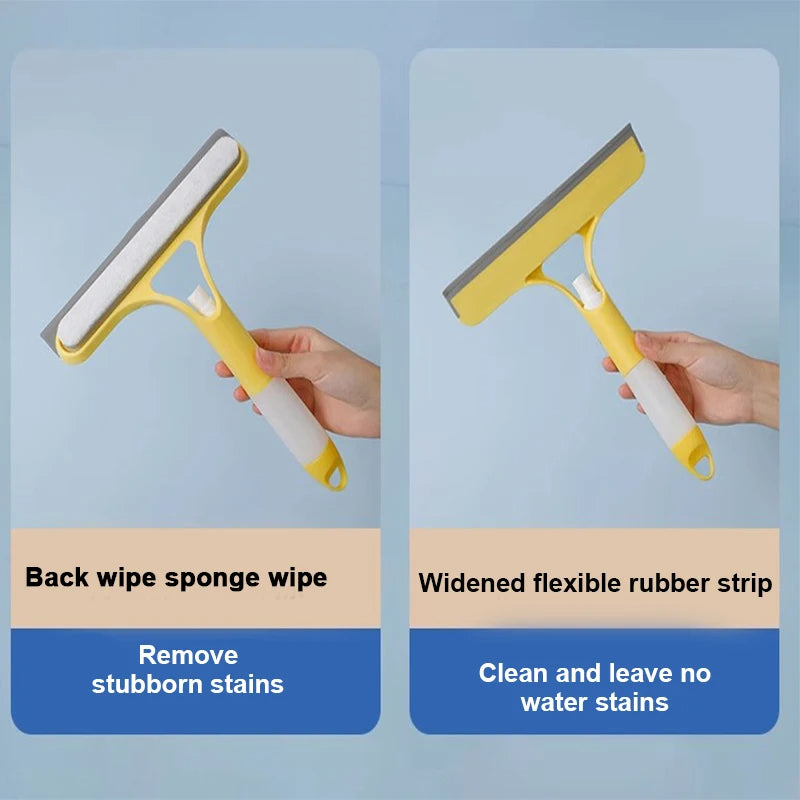 3-in-1 Car & Home Glass Cleaning Wiper with Spray Bottle